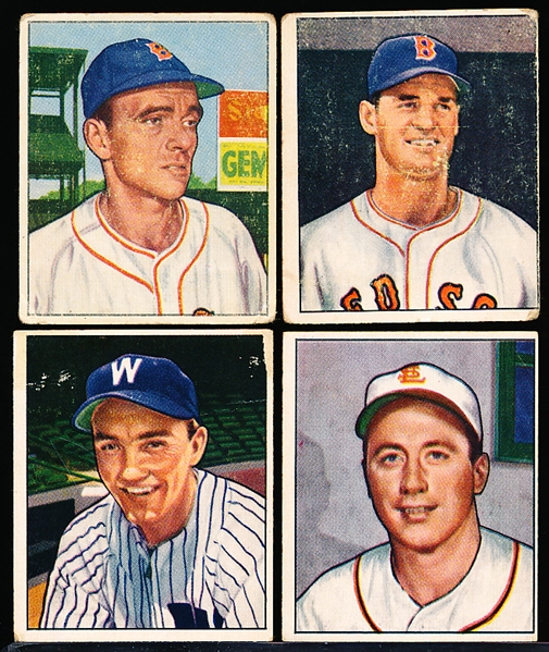 1950 Bowman Bb- 4 Diff- no copyright backs