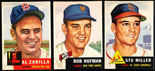 1953 Topps Baseball- 3 Diff