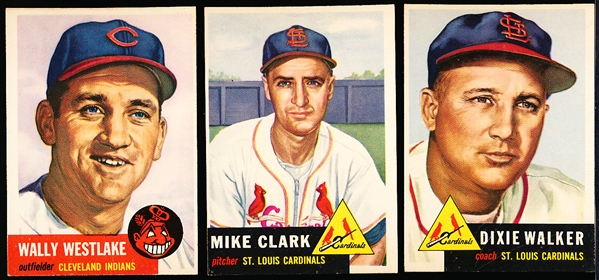 1953 Topps Baseball- 3 Diff