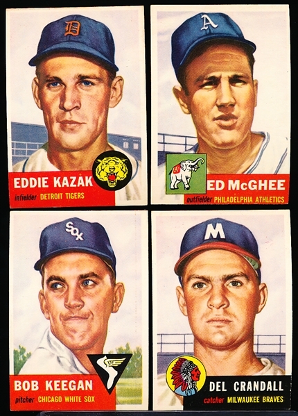 1953 Topps Baseball- 4 Diff