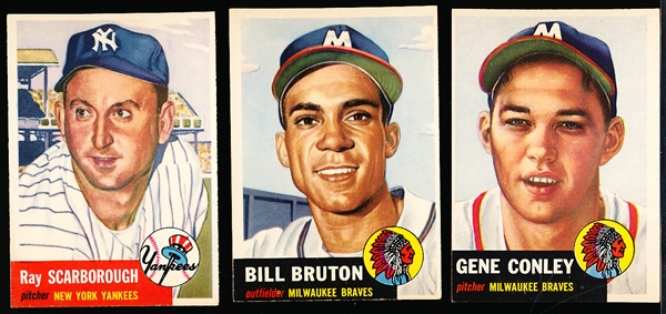 1953 Topps Bb- 3 Diff