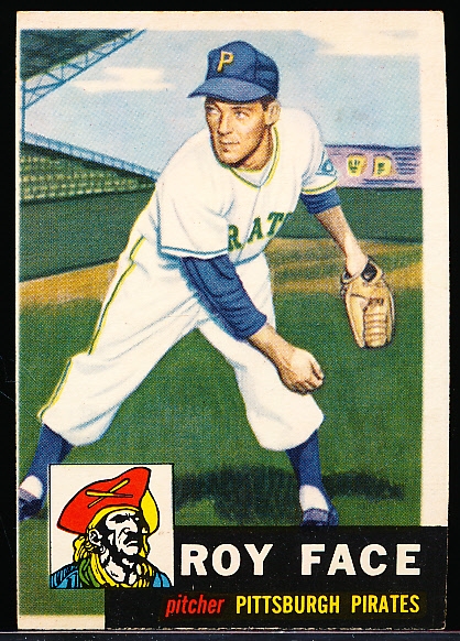 1953 Topps Bb- #246 Roy Face RC, Pirates- Hi#