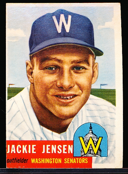 1953 Topps Bb- #265 Jackie Jensen, Washington- Hi#