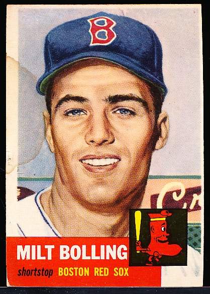 1953 Topps Bb- #280 Milt Bolling, Red Sox- Hi#