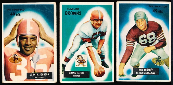 1955 Bowman Fb- 3 Diff Stars