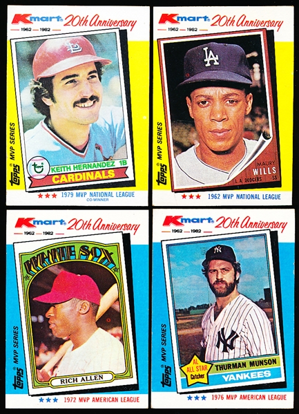 1982 Topps K-Mart Baseball- 4 Diff Wrong Backs