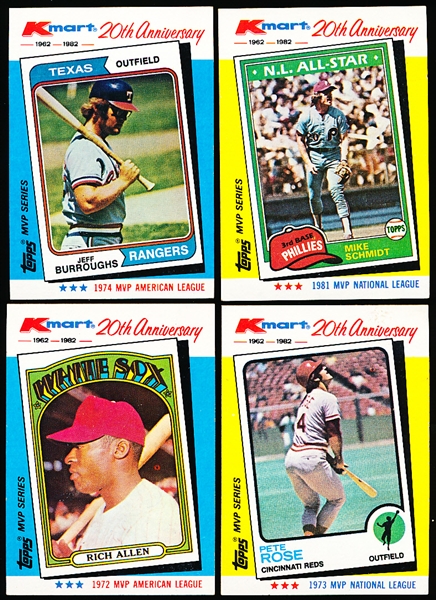 1982 Topps K-Mart Baseball- 4 Diff Wrong Backs