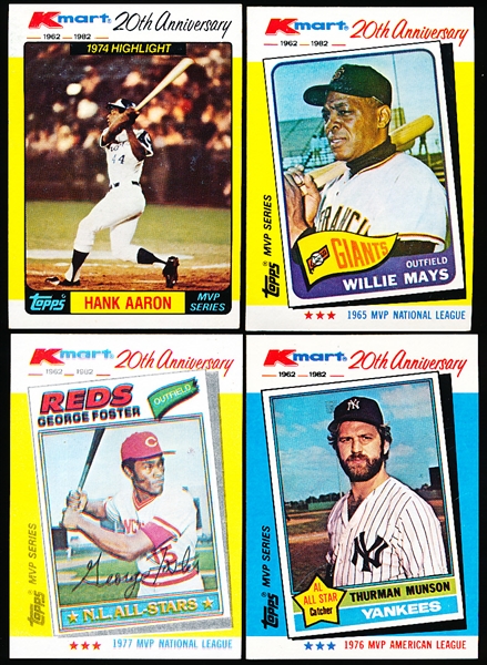 1982 Topps K-Mart Baseball- 4 Diff Wrong Backs