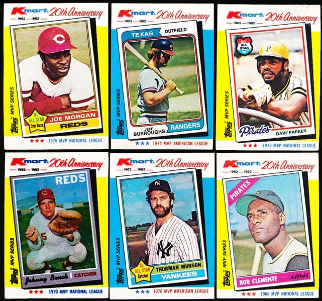 1982 Topps K-Mart Baseball- 6 Diff Wrong Backs