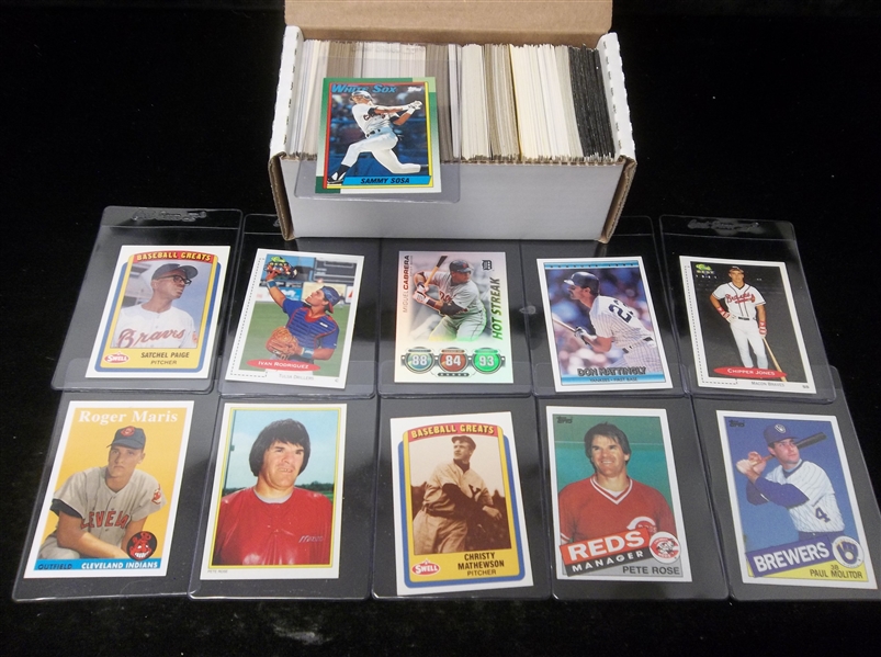 Baseball Star Card Lot- 350 Assorted Cards- 1980’s thru 2000’s