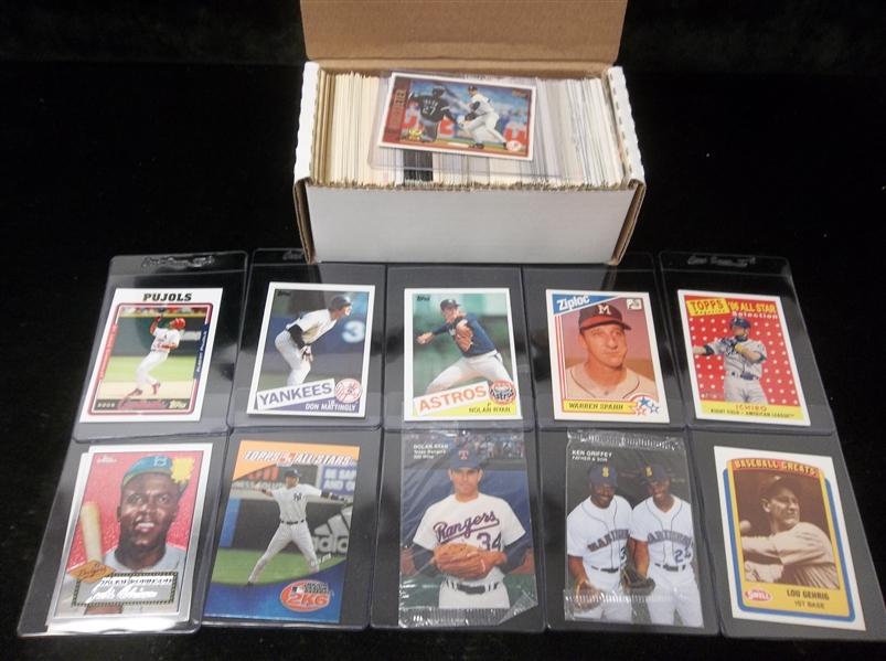 Baseball Star Card Lot- 350 Assorted Cards- 1980’s thru 2000’s