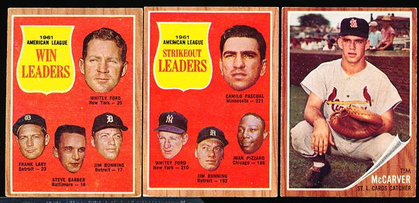 Five Baseball Cards