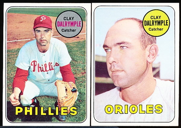 1969 Topps Bb- #151 Clay Dalrymple- Both Variations