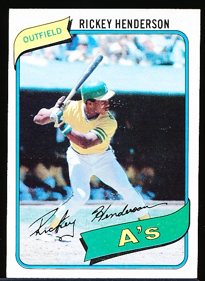 1980 Topps Bb- #482 Rickey Henderson RC