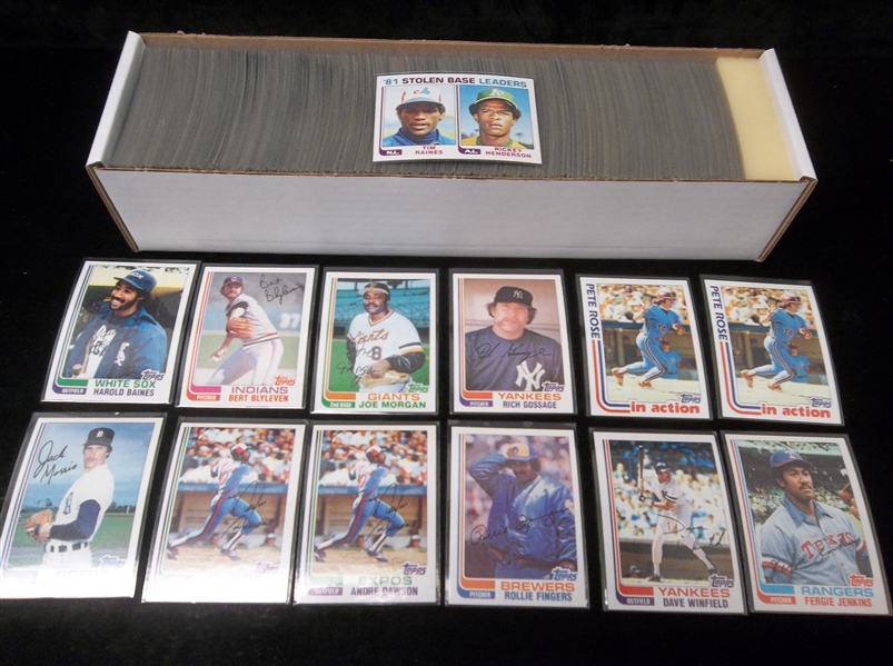 1982 Topps Baseball- Approx. 600 Asst. in Penny Sleeves