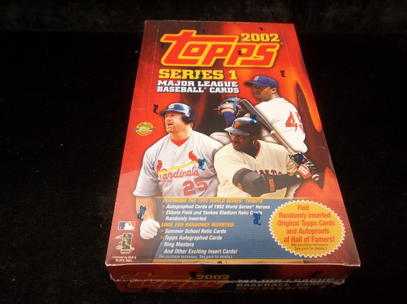 2002 Topps Baseball- Series #1- One Unopened HTA Jumbo Box