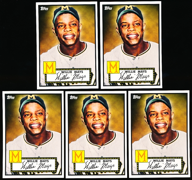 2012 Topps National Convention Retro VIP Promo- #410 Willie Mays, Minneapolis Millers- 5 Cards