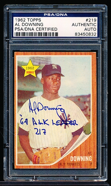 Lot Detail Autographed Topps Baseball Al Downing Rc