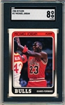 1988-89 Fleer Basketball - #17 Michael Jordan, Bulls- SGC 8 (NM-Mt 8)