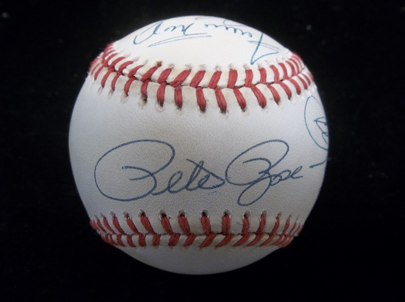 Autographed 3000 Hit Club Official AL Bsbl.- Signed by 8 Diff. HOFers- JSA Certified