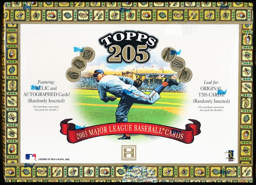 2003 Topps 205 Baseball- One Unopened Factory Sealed Wax Box