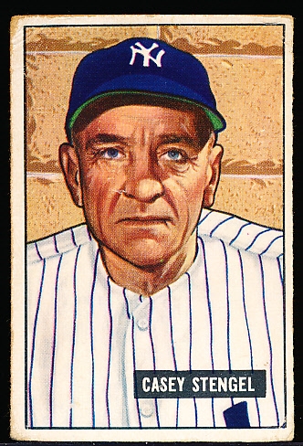 1951 Bowman Baseball- #181 Casey Stengel, Yankees