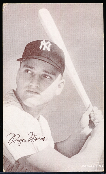 1962 Stat-Back Baseball Exhibits- Roger Maris, Yankees