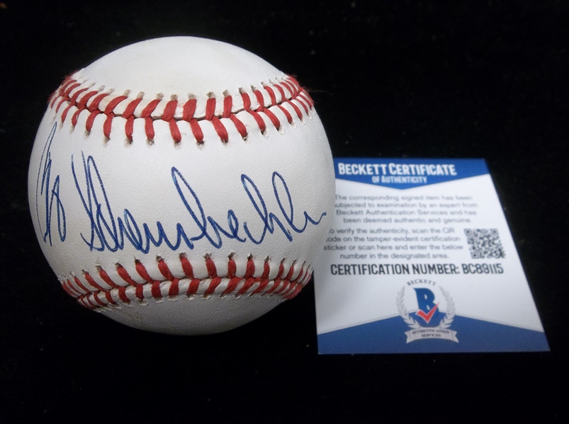 Autographed Bo Schembechler Official AL MLB Baseball- Beckett Certified