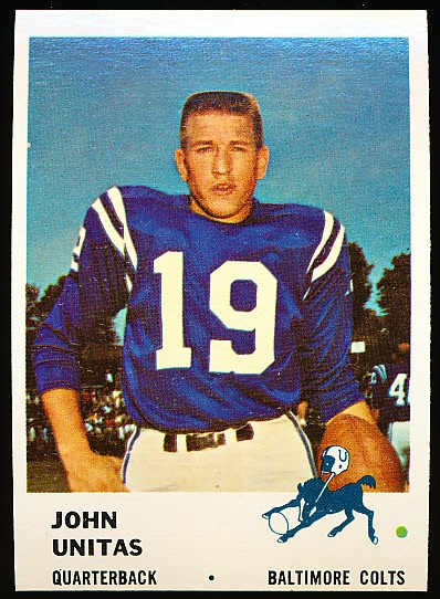 1961 Fleer Football- #30 John Unitas, Colts