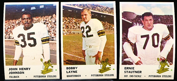 1961 Fleer Football- 9 Diff Pitt. Steelers