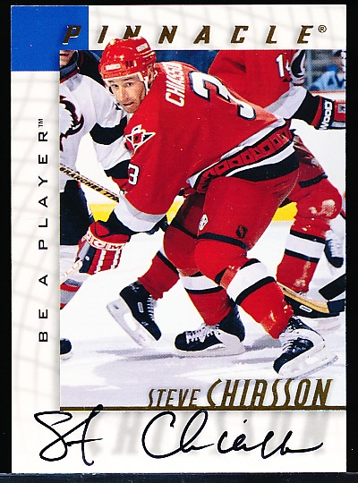 1997-98 Pinnacle Be A Player Hockey “Certified Autograph” #202 Steve Chiasson, Carolina