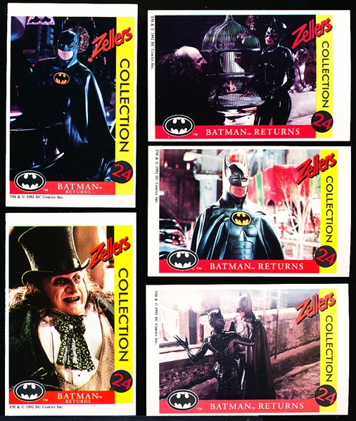 1992 Zeller’s “Batman Returns”- 1 Complete Set of 24 Cards