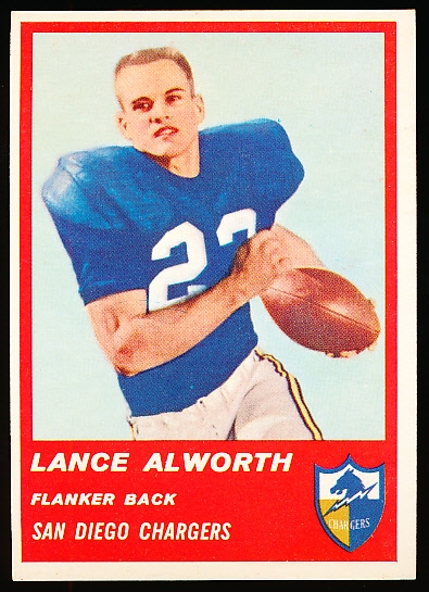 1963 Fleer Football- #72 Lance Alworth RC, San Diego