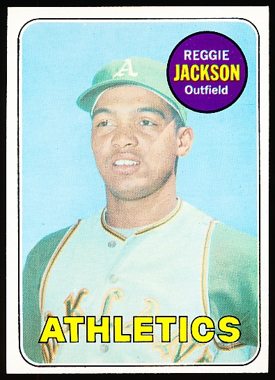 1969 Topps Baseball- #260 Reggie Jackson, A’s- Rookie! 