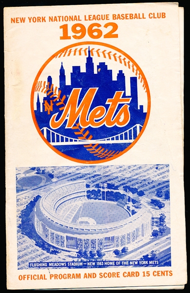 1962 Milwaukee Braves @ New York Mets Program- Hank Aaron 2 HR’s!