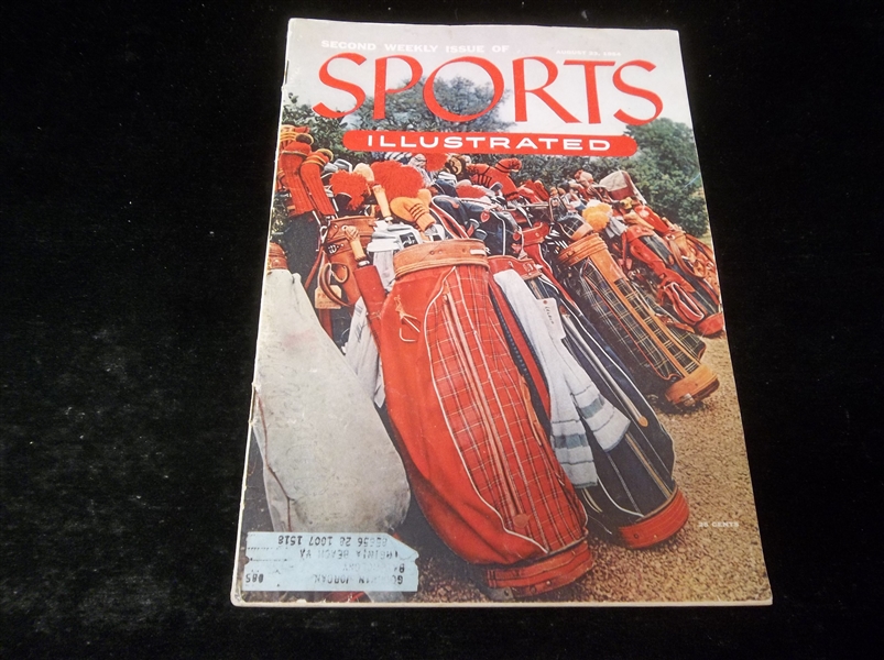 August 23, 1954 Sports Illustrated- 2nd Issue with “New York Yankees” Baseball Card Insert of 27 Paper Cards Intact!
