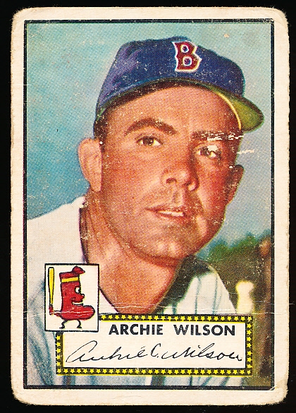 1952 Topps Baseball- #327 Archie Wilson, Red Sox- Hi#
