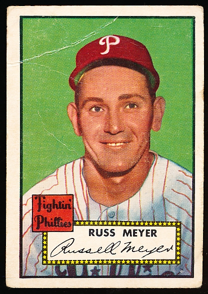1952 Topps Baseball- #339 Russ Meyer, Phillies- Hi#