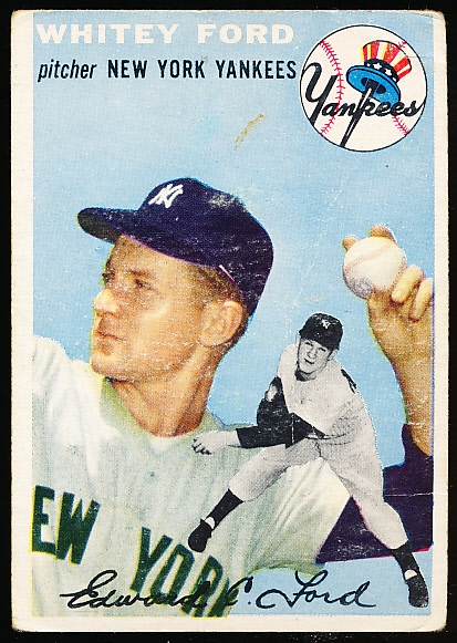 1954 Topps Baseball- #37 Whitey Ford, Yankees