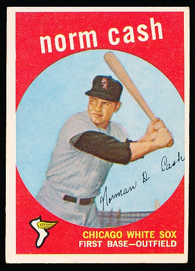1959 Topps Baseball- #509 Norm Cash, White Sox RC- Hi#