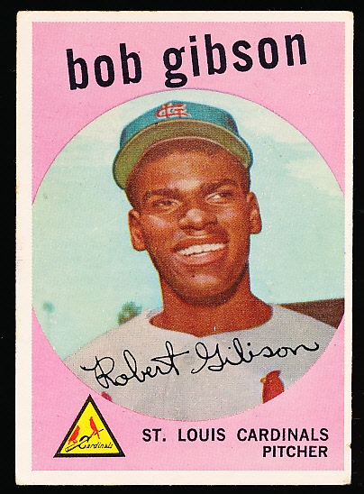 1959 Topps Baseball- #514 Bob Gibson RC- Hall of Famer! 