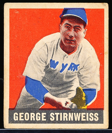 1948/49 Leaf Baseball- #95 Snuffy Stirnweiss, Yankees