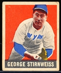 1948/49 Leaf Baseball- #95 Snuffy Stirnweiss, Yankees