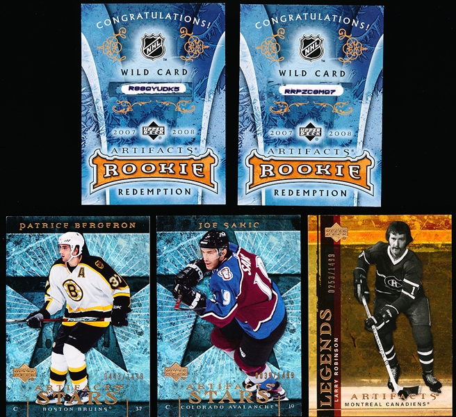 2007-08 UD Artifacts Hockey- 10 Diff. Serial Numbered SP’s + 27 Diff. Redeemed “RC Redemption” Cards
