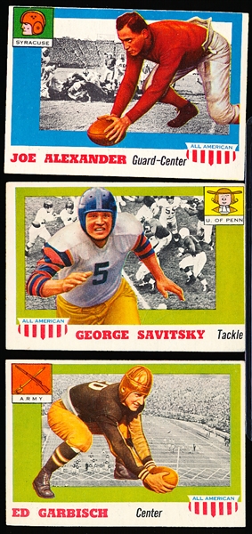 Lot Detail 1955 Topps All American Fb 3 Diff