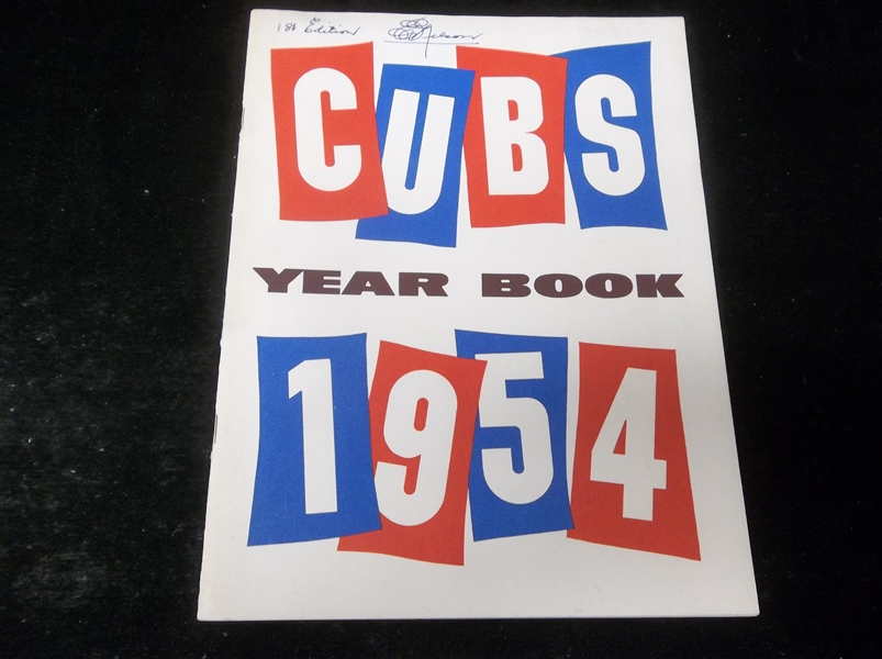 1954 Chicago Cubs Yearbook