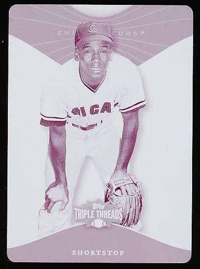 2009 Topps Triple Threads Bb- “Printers Plate”- #39 Ernie Banks, Cubs- 1 of 1