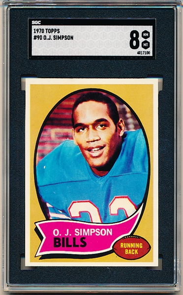 Lot Detail 1970 Topps Football 90 O J Simpson Bills RC SGC 8