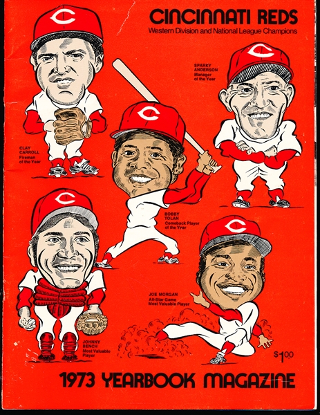 1973 Cincinnati Reds MLB Yearbook