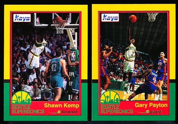 1990-91 Kayo Seattle Supersonics NBA- 1 Complete Set of 14 Cards